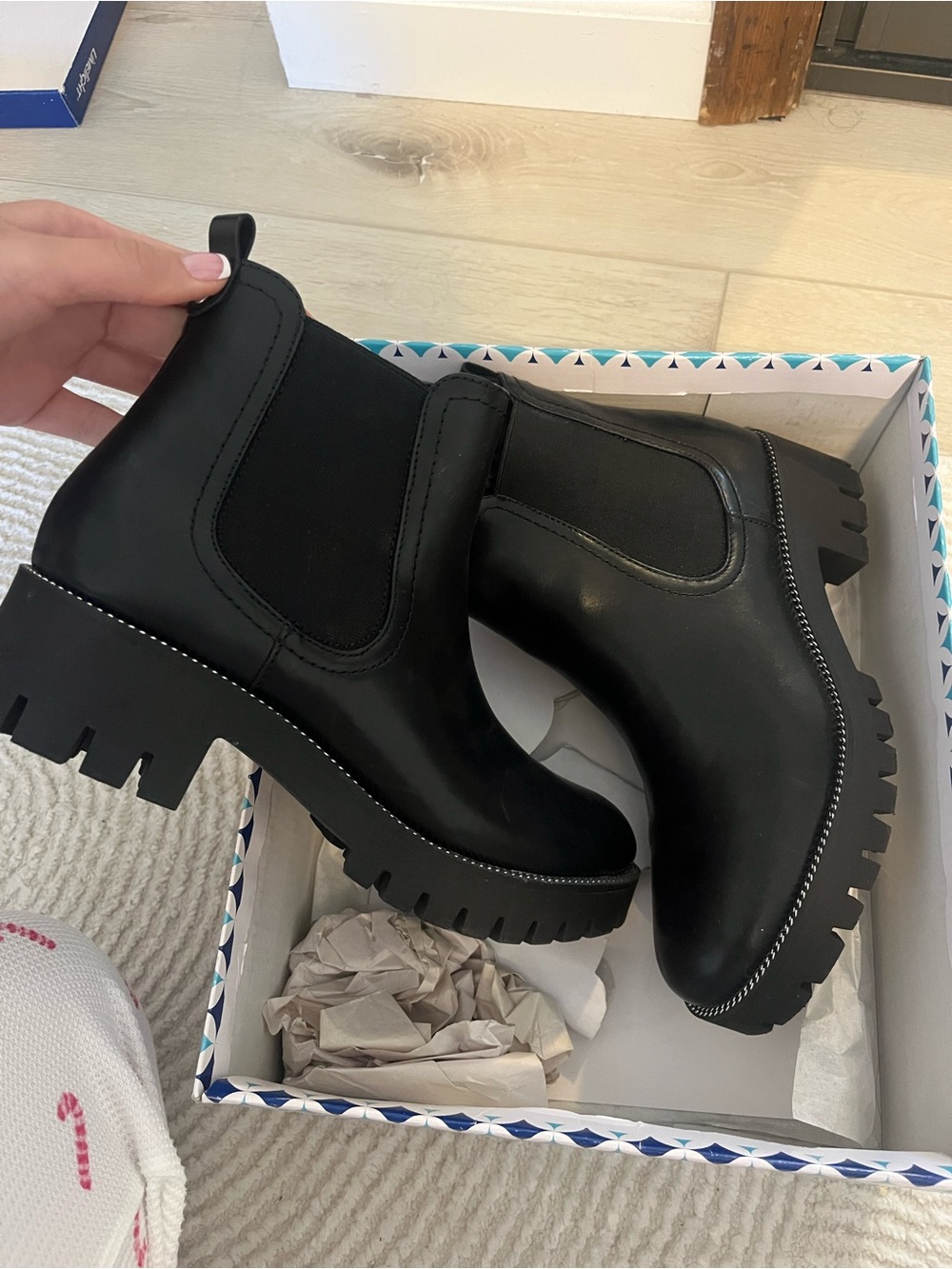 Limelight Black Chunky Chelsea Ankle Booties